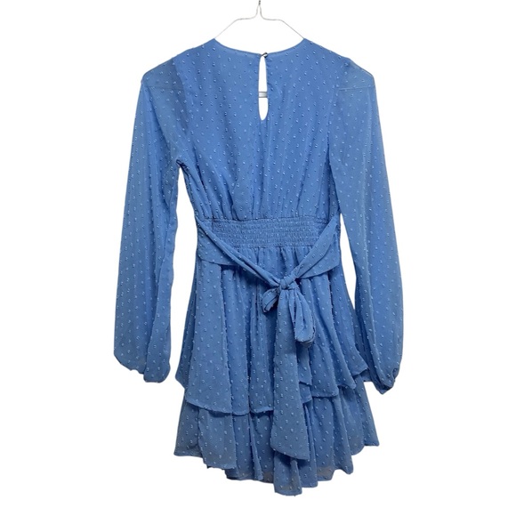 Jessica Simpson Light Blue Dress, Wrap Style, Romantic, Feminine, spring, Sz Sm - Picture 7 of 8